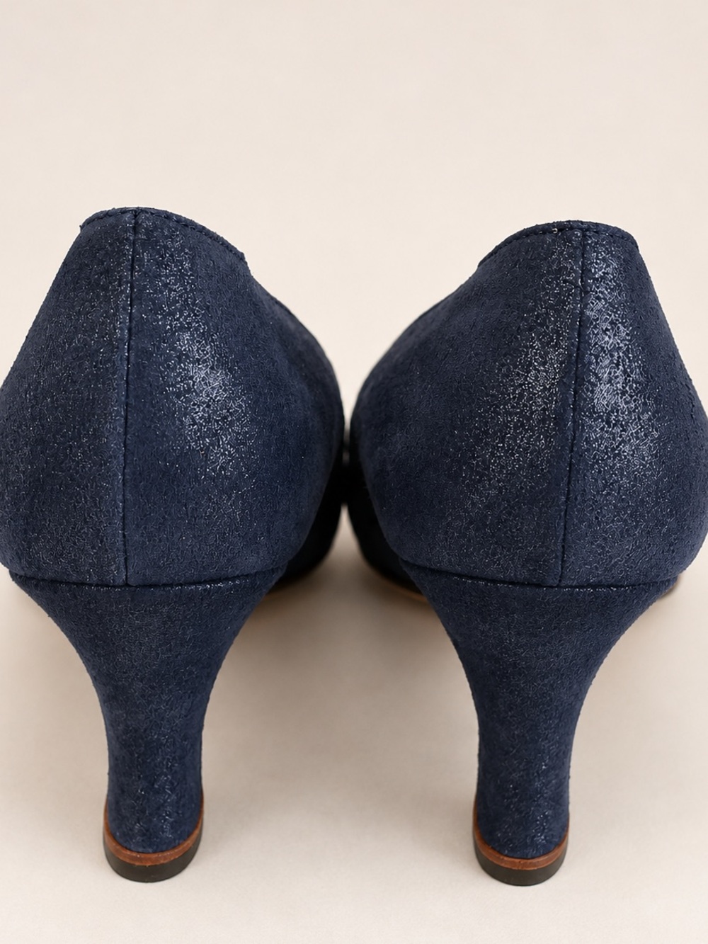 Argentine Navy Suede Wedge Pumps – New - Picture 4 of 5
